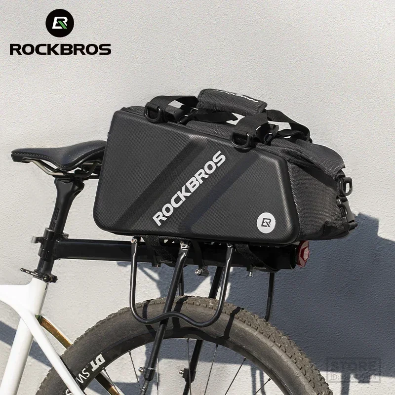 

ROCKBROS Bicycle Carrier Bag High-Capacity Bicycle Hardshell Pannier Saddle Bag MTB Cycling Rear Luggage Multi-Functional Trunk