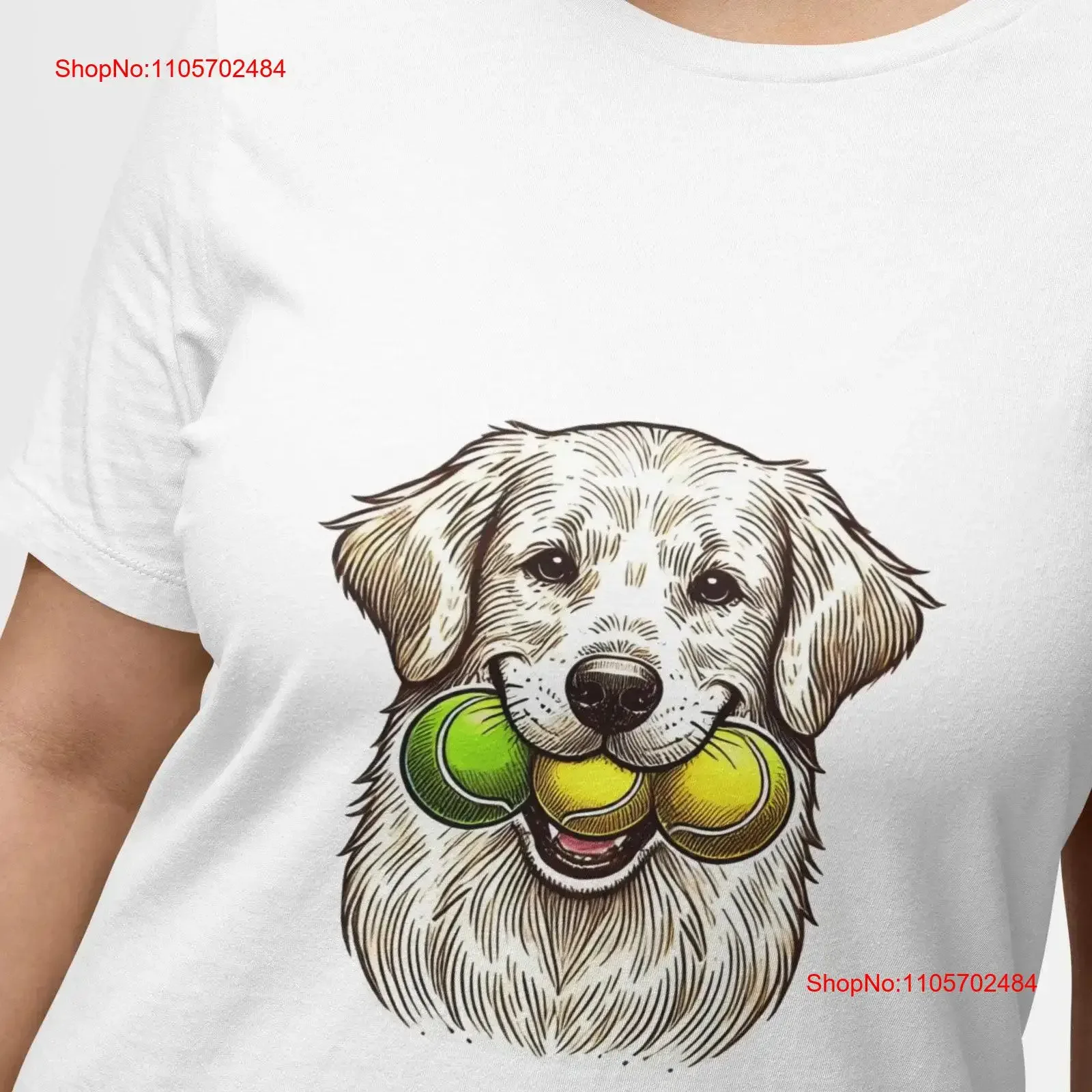 Golden Retriever Dog T Shirt Cute Holding Three Tennis Balls in Mouth Novelty Funny Pet Lover Top Fans Art vintage Washed