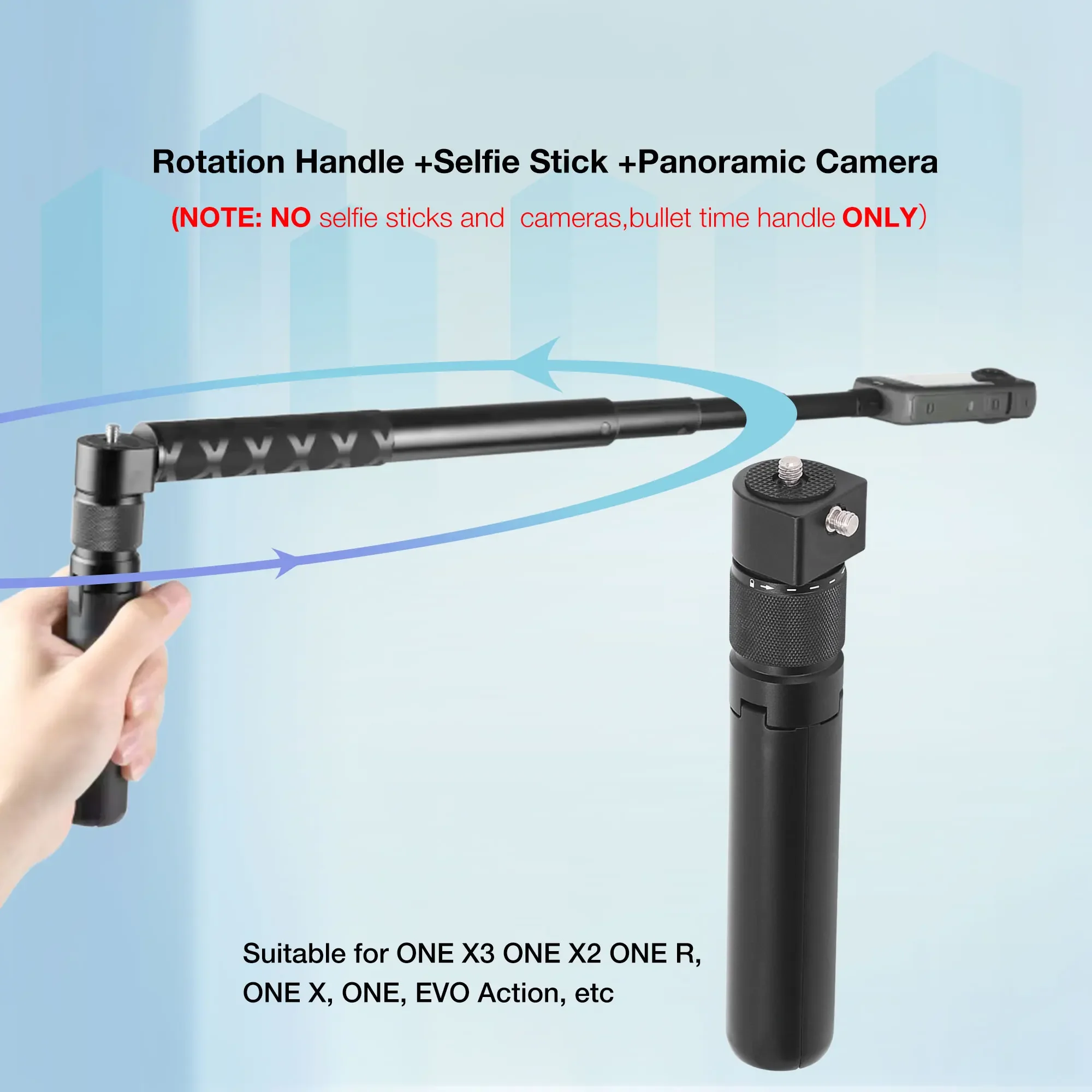 Bullet Time Handle for One X3 One X2 One R ONE X ONE EVO Action Multi Functional Fold Tripod Bullet Time Selfie Handle