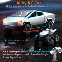 High Speed  1/20 RC Car Simulation Model Cars With Motorcycle Camping Equipment Cybertruck Vehicles Toys For Boys Kids Gifts