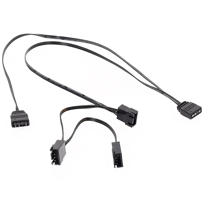 NZXT Aer2 Fan RGB Adapter Cable 5v 3Pin Motherboard ARGB 1 To 3 Light Synchronization Cables