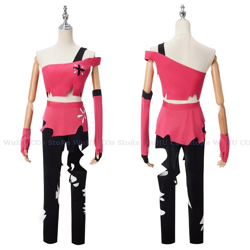 SAIKOU/ Anime Hazzbin Cherri Bombb Hotel Cosplay Costume Pink Outfit Wig Women Halloween Carnival Christmas Cosplay Sexy Costume view 2