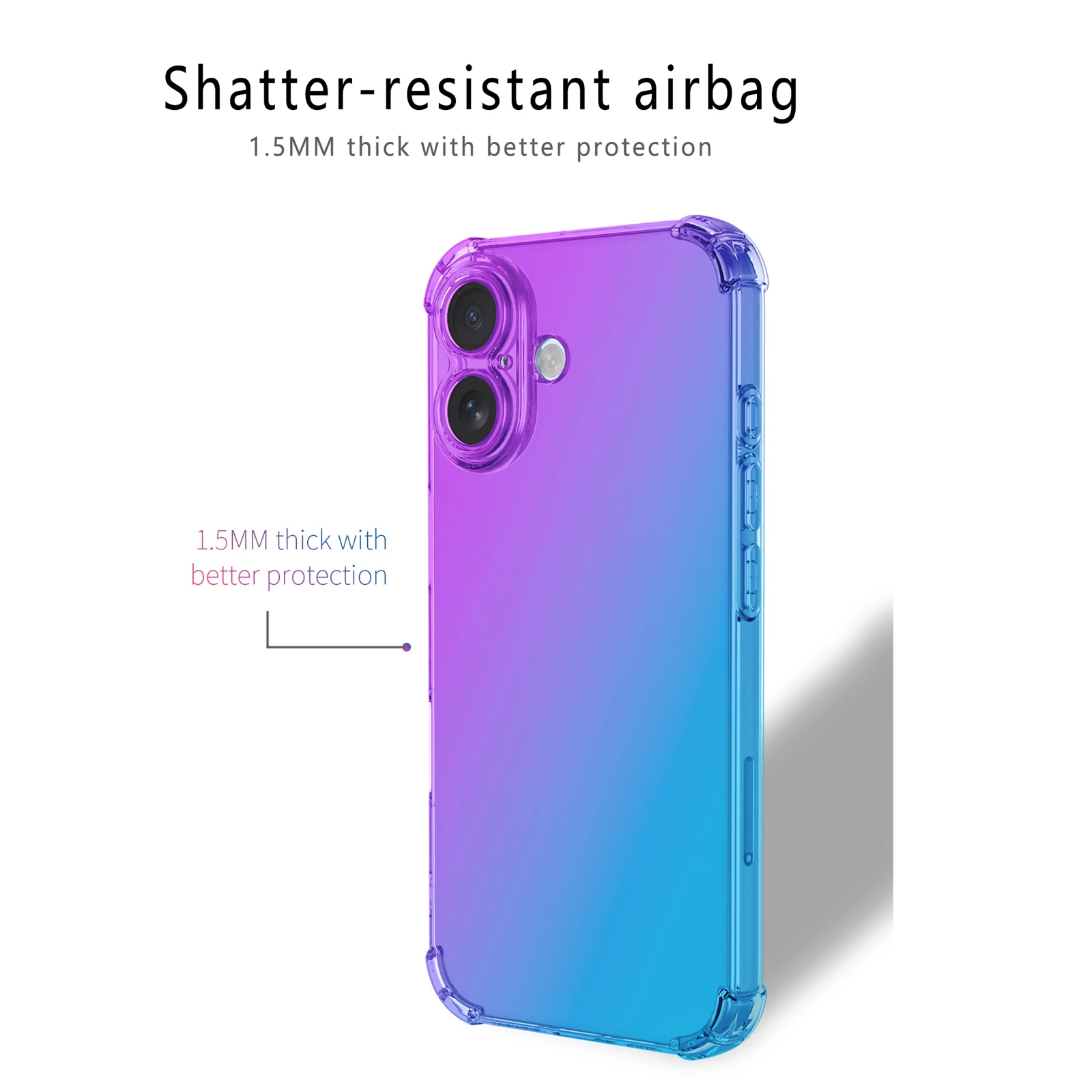 Nowe etui z gradientem TPU, odporne na wstrząsy, z poduszką powietrzną, do Apple iPhone 17 Pro Max iPhone 17, ochronne etui na tył telefonu, obudowa, coque, fundas