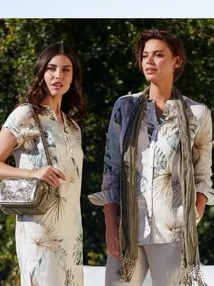 

Стильный и удобный льняной кардиган с V-образным вырезом и принтом, рукав три четверти, повседневный стиль, женская модная дышащая одежда, приятная к телу.