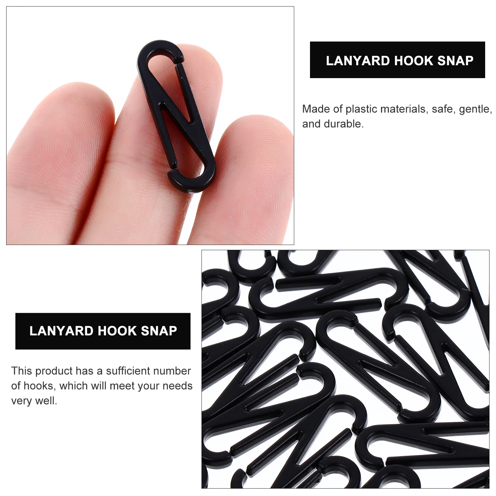 100Pcs Reliable Lobster Clasp S-Shaped Hook for Gloves Towels Lanyard Use Hook Buckle Lobster Clasp Hanging Buckle