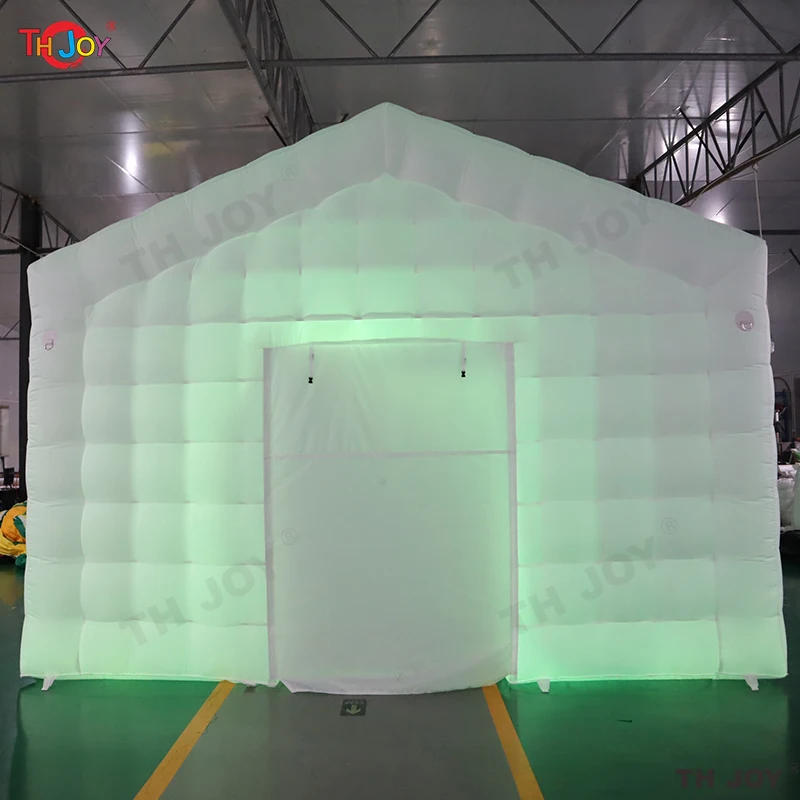 Free Air Shipping 6x4m Disco Black White House Cube Blow Up Tent Inflatable Nightclub Portable Inflatable Party Tent