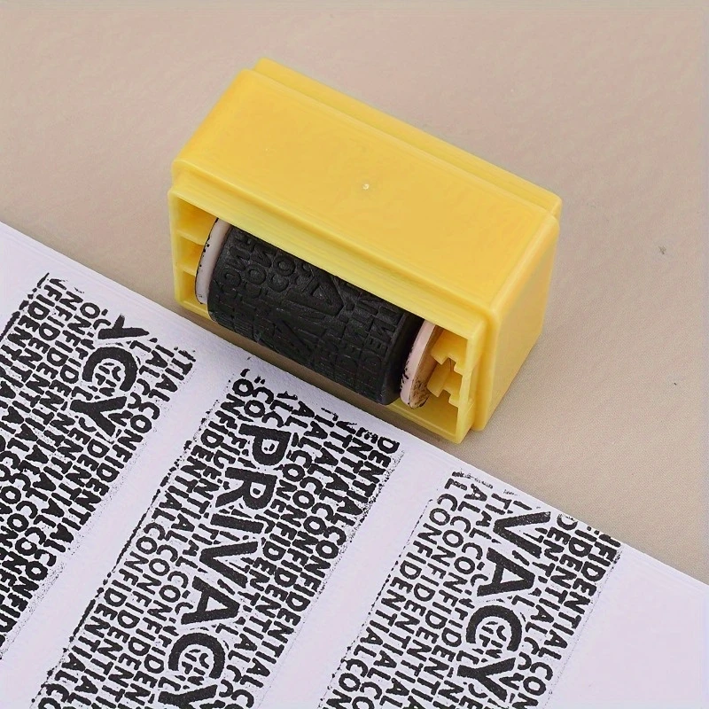 تصميم مستطيل لختم أمان المستندات، يستخدم لحماية المعلومات السرية، والاستخدام المكتبي والمنزلي، وأمن المستندات