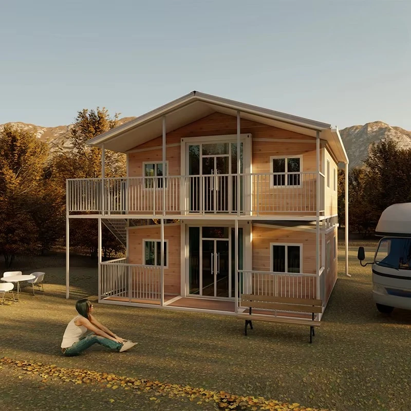 فيلا جاهزة حديثة سهلة التركيب منزل حاوية قابلة للطي من طابقين مع 3 غرف نوم منزل حاوية قابلة للتوسيع #2