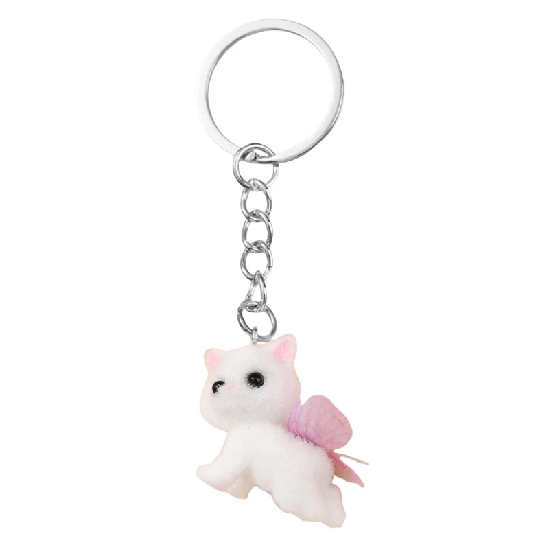 S1Y1 Fashionable Bear Keychain with Butterfly Charm Easy to Use for Adults and Teens