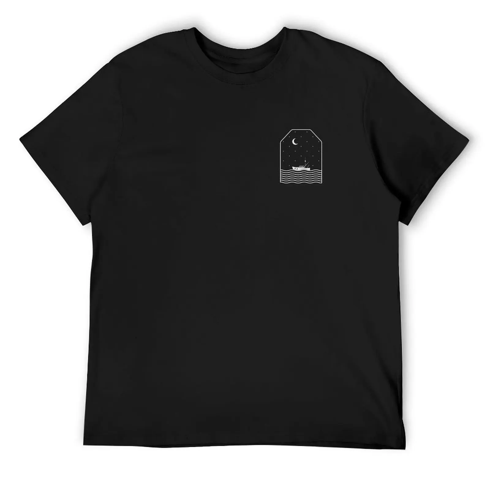 

Gone Fishing Under The Night Sky T-Shirt quick-drying anime tshirt graphic shirts vintage t shirts tee shirts for men