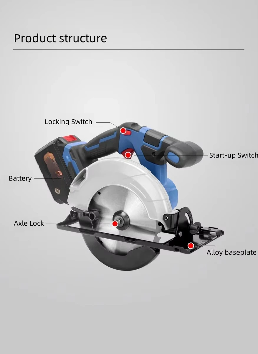 20v 4.0Ah Brushless Portable Circular Saws Circular Sawing Machine for Wood and Aluminium With Different Saw Blade