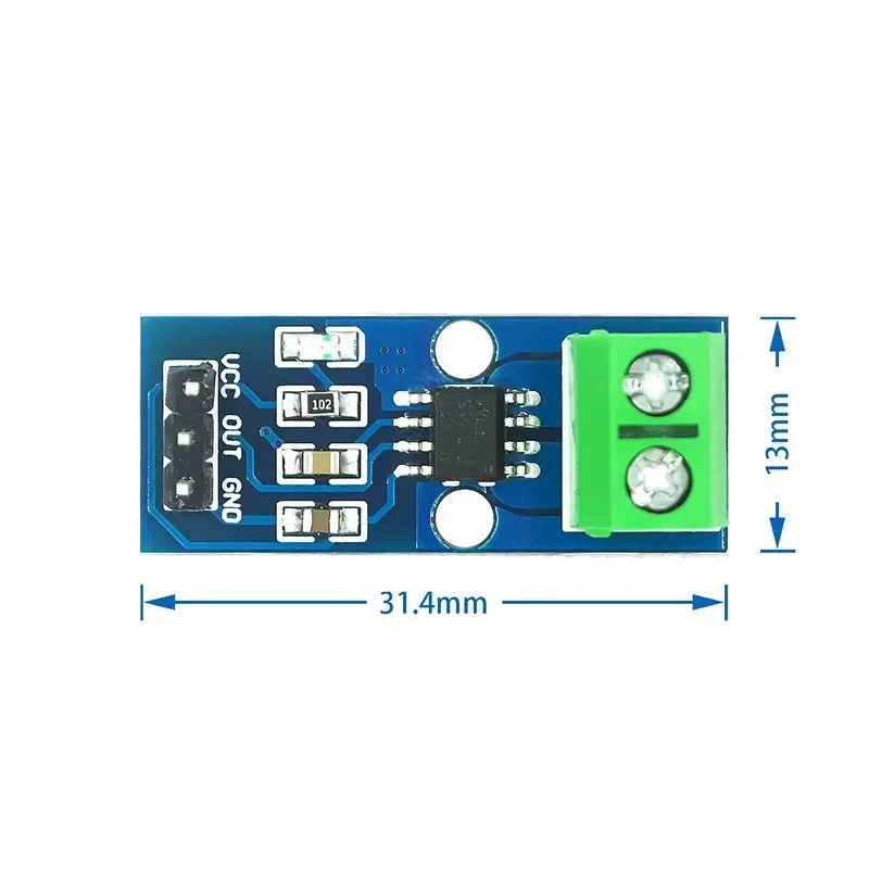 5-20Pcs 5A 20A 30A Measuring Range ACS712 Hall Effect Current Sensor Module Analog Current Detection Transducer Board MCU DIY