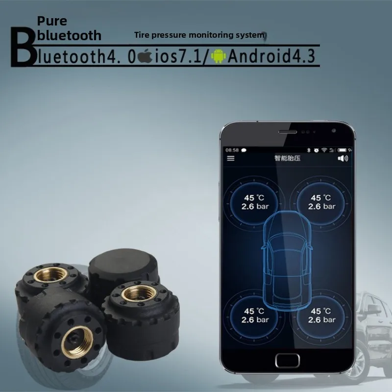 B1 Mobile Phone Bluetooth Wireless, System Built-in TPMS External Car Precision Tire Pressure Detection