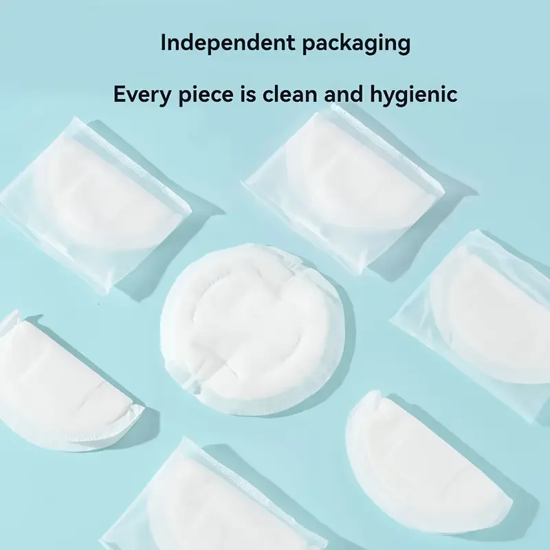 30 قطعة من وسادات الرضاعة الناعمة - وسادات مريحة للاستعمال مرة واحدة للأمهات، بيضاء، ألياف بوليستر 100%، مثالية للتغذية #5