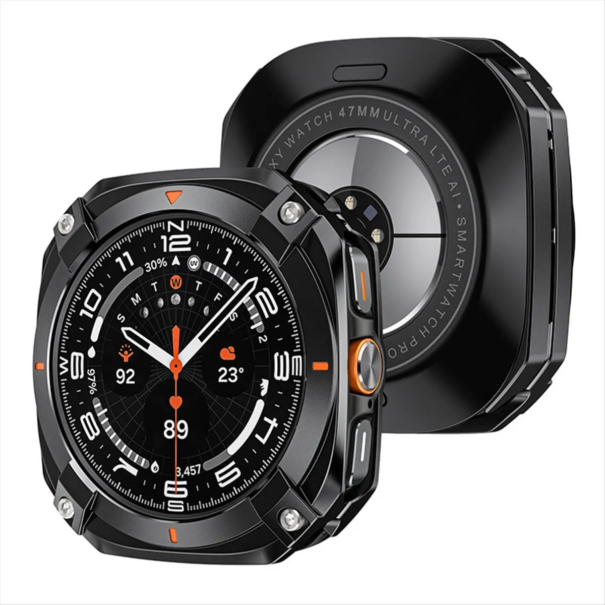 A86G NEW For Galaxy Watch 7 Ultra Case 47mm Alloy Metal Full Coverage Bumper Protective Case Smart Watch Accessories A