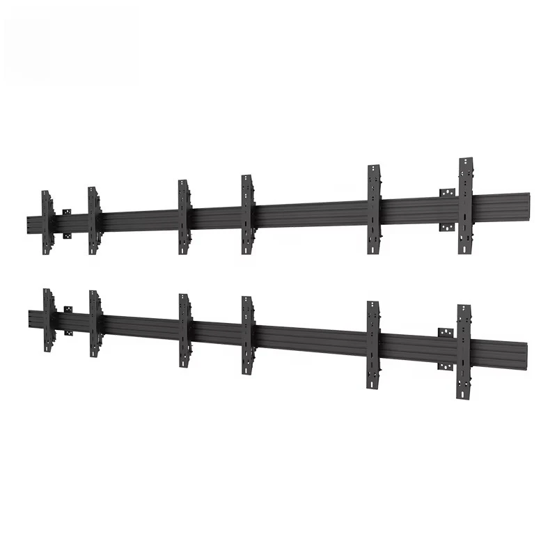 Multi Screens Adjustable Push Out TV Shelf Wall Mount for Six TVs