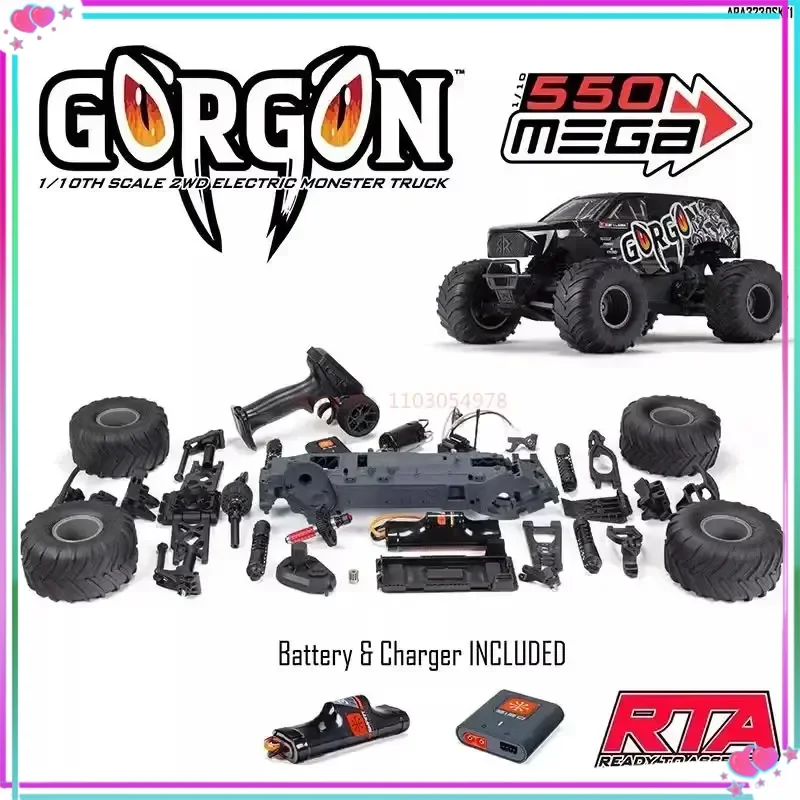 Arrma 1/10 Gorgon Magic Snake Brushed Rear Wheel Drive Large Tire Off Road Rc Remote Control Electric Brushed Model Car