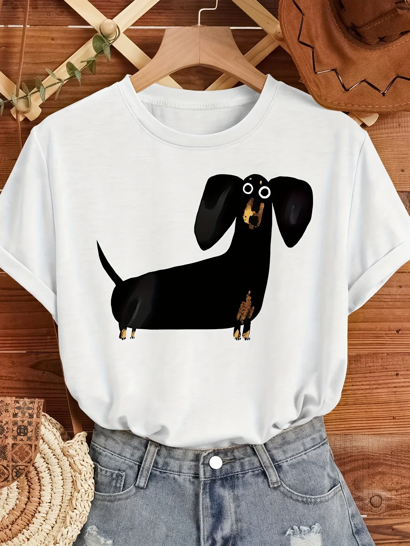 

Women's Plus Size T-shirt Graphic Short Sleeve Clothing Top, Loose and Casual, Soft and Comfortable Breathable, Outdoor Sports