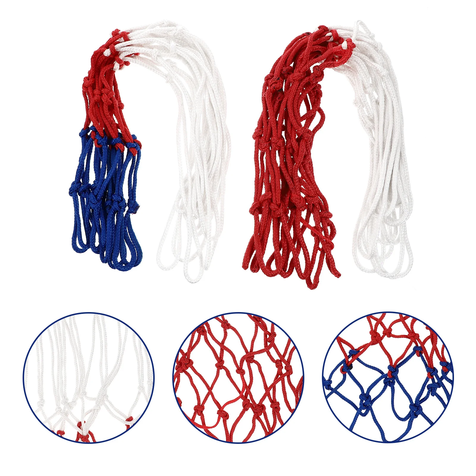 2 Stück robuste Basketballnetze aus Polyestermaterial, einfacher Austausch, geeignet für Parks, Campus, Forts