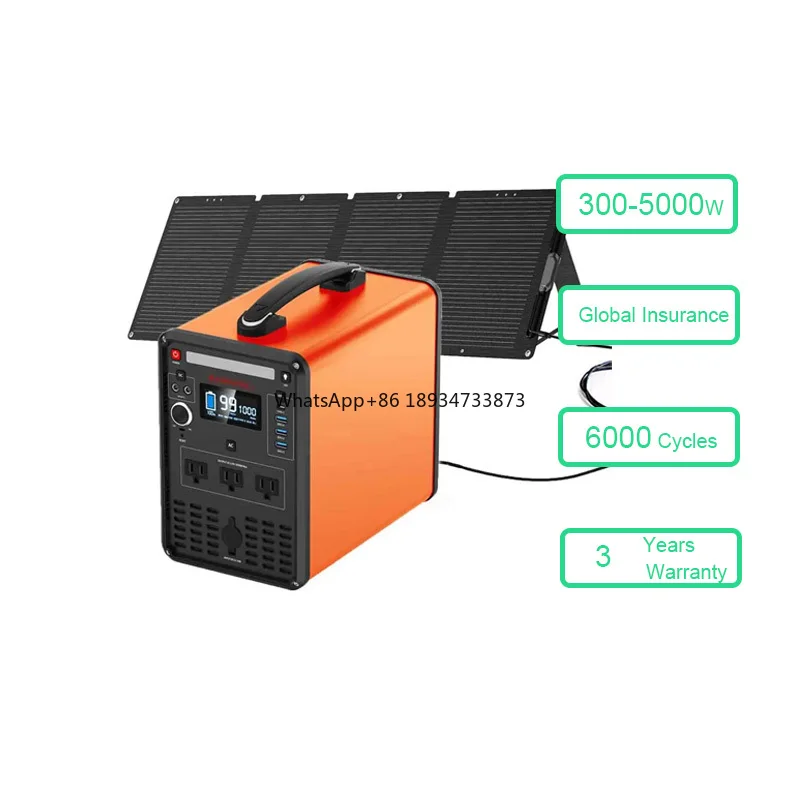 1000wh 2000wh Rechargeable Lifepo4 Lithium Battery Camping Portable Power Station for Home