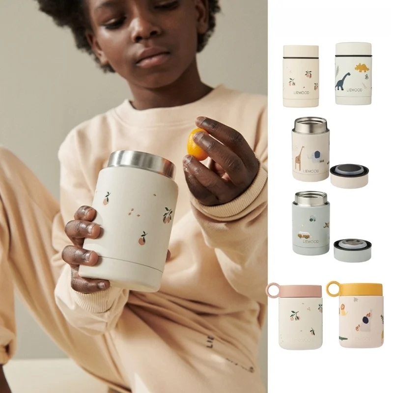 

Термоконтейнер Liewood из нержавеющей стали для детского питания, портативный подогреватель еды, изолированный ланч-бокс, детская посуда в скандинавском стиле