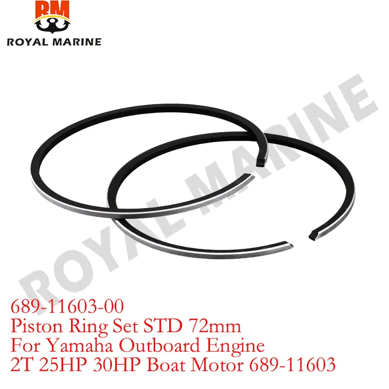 689-11603-00 61N-11603-00 Piston Ring Set STD 72mm For Yamaha 25HP 30HP Outboard Engine 2 stroke Boat Motor 689-11603 61N-11603
