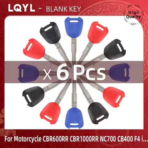 6Pcs New Blank Key Motorcycle Replace Uncut Keys For HONDA CBR600RR CBR1000RR CBR900RR CBR954RR VTR1000 NC700 CB400 CBR600 F4 i