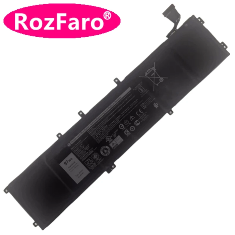 

RozFaro 4K1VM V0GMT W62W6 XYCW0 9TM7D 0NCC3D Battery For Dell G7 17 7700 P46E Vostro 7500 Inspiron 7500 7501 7591 Precision 5540