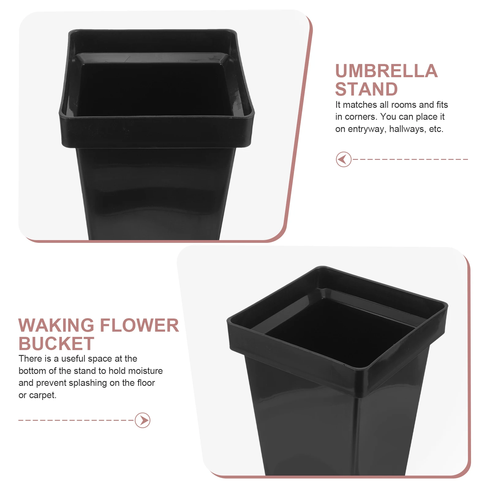 

Vertical Umbrella Storage Bucket Plastic Waterproof Organizer For Entryway Porch Doorway Hotel Classroom Home Long Folding