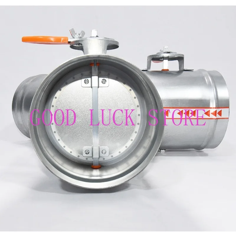 Galvanized Y-type Manual Duct Air Volume Regulating Valve Air Duct Damper Three-way Valve Ventilation Air Volume Control Valve