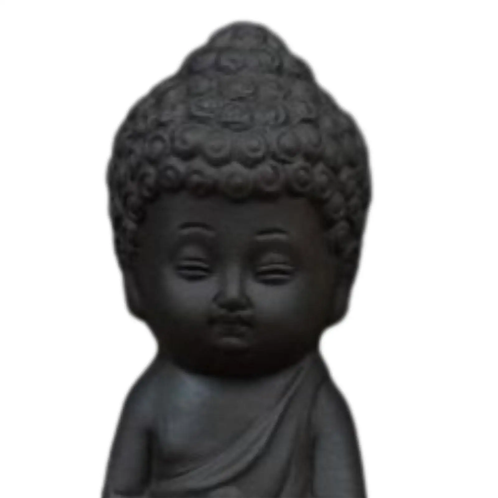 Pottery Clay Mini Buddha Statue Tea Pet Miniature Tabletop Ornament Kung Fu Tea Pet Model for Tea Lovers Home Warming Gift