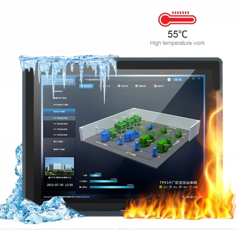 10.1 10.4 12.1 15 17 19 21.5 بوصة لوحة الكمبيوتر Ip65 مقاوم للماء 10 نقاط بالسعة شاشات تعمل باللمس للصناعة