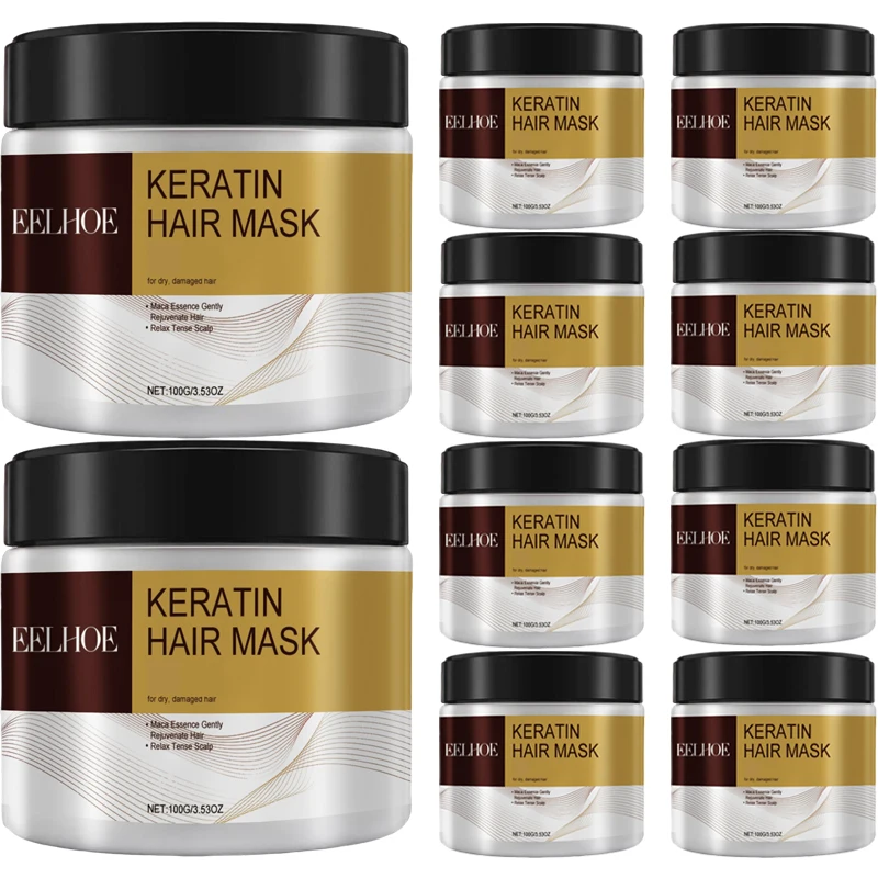 Mascarilla capilar de colágeno, hidrata profundamente, reparación del cabello seco, rizado, dañado, mágico, suaviza, alisa, acondicionador de