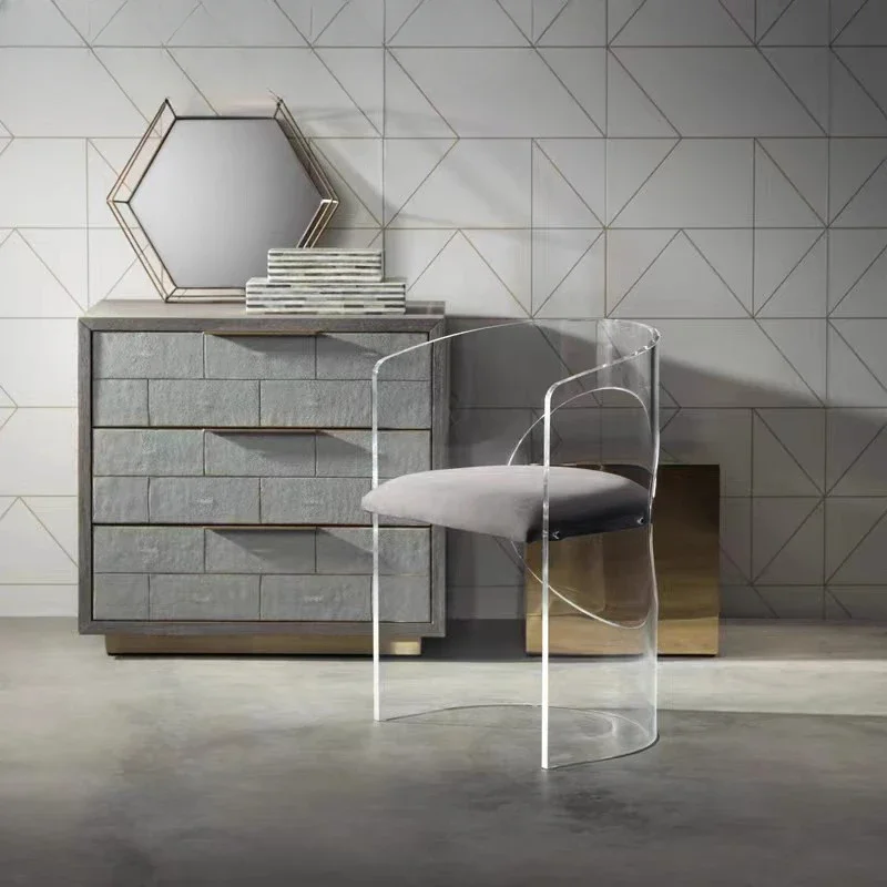Sillas de comedor nórdicas para exteriores, sillas de comedor de tocador de lujo transparentes de plástico, muebles para el hogar, Relax, Cadeira Jantar