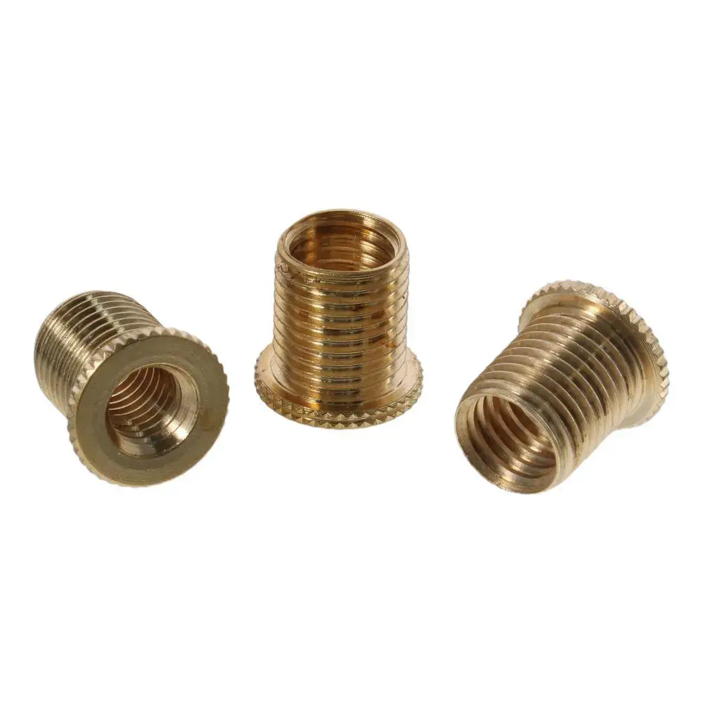 6 Pcs Gold Universal Thread Gear Shifter Knob Screw Brass M8X1.25/M10 X1.25/M10X1.5 Thread Gear Shifter Knob Screw