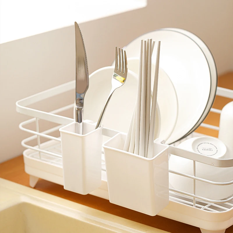 Kitchen Plastic Chopsticks Holder Wall Hanging Cutlery Drainage Basket Storage Box Kitchen Tableware Holder Spoon Drain Basket