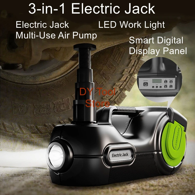 SUV12V5 ton electric hydraulic jack for small cars, multifunctional inflatable pump, off-road tire changing tool