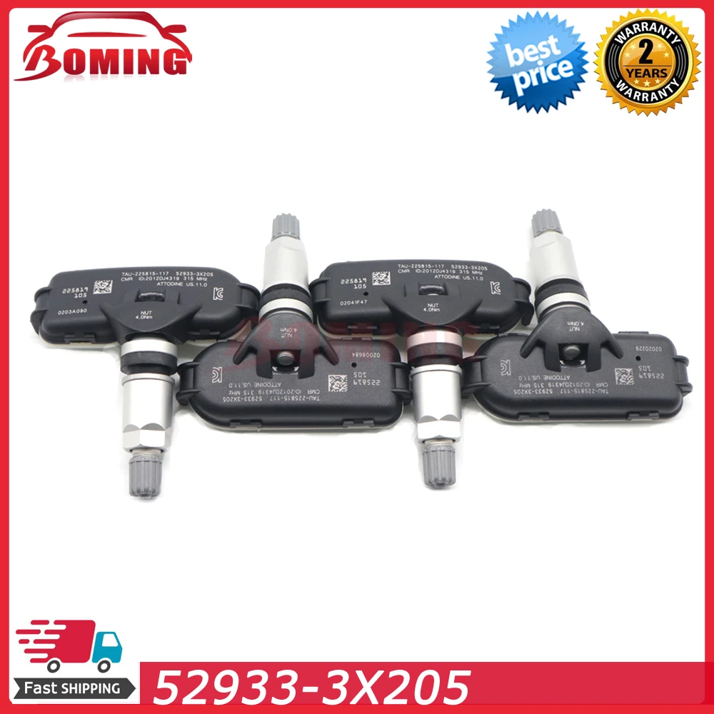 52933-3X205 Car TPMS Tire Air Pressure Sensor For Hyundai Elantra For Kia Forte 2012-2024 315MHz 529333X205