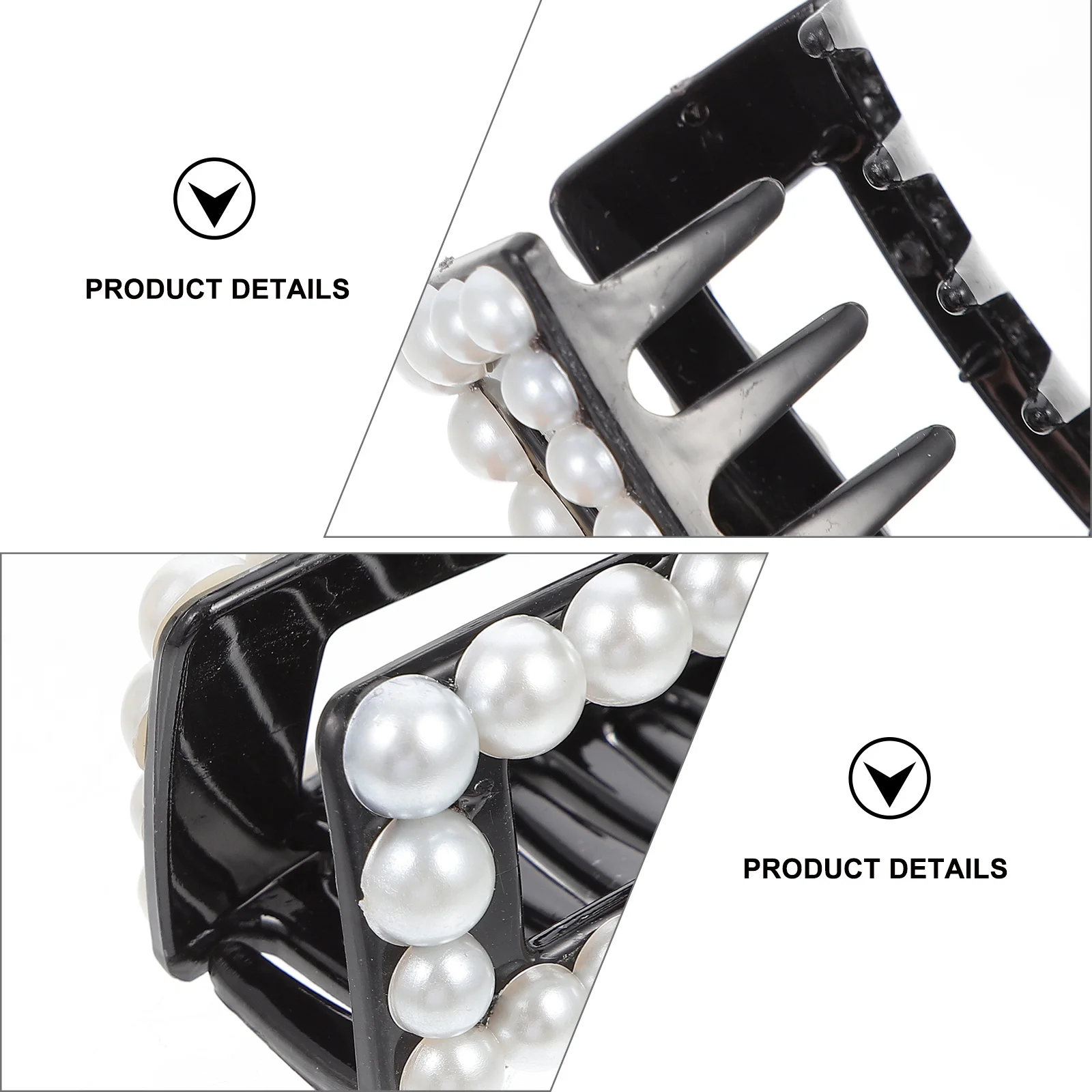 

Shark Hair Clip Simple Pearl Design Women Jaw Clips for Bath Makeup Travel Hair Decor Claw Clamp Women Jaw Clips