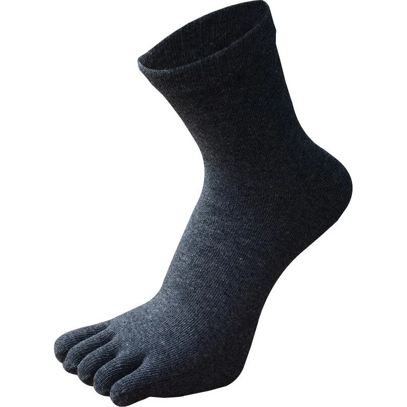 5 Paar Zehensocken, Crew-Socken für Männer und Frauen, fünf Finger-Socken, atmungsaktive Baumwollsocken, Sport, Laufen, einfarbig als Geburtstagsgeschenk