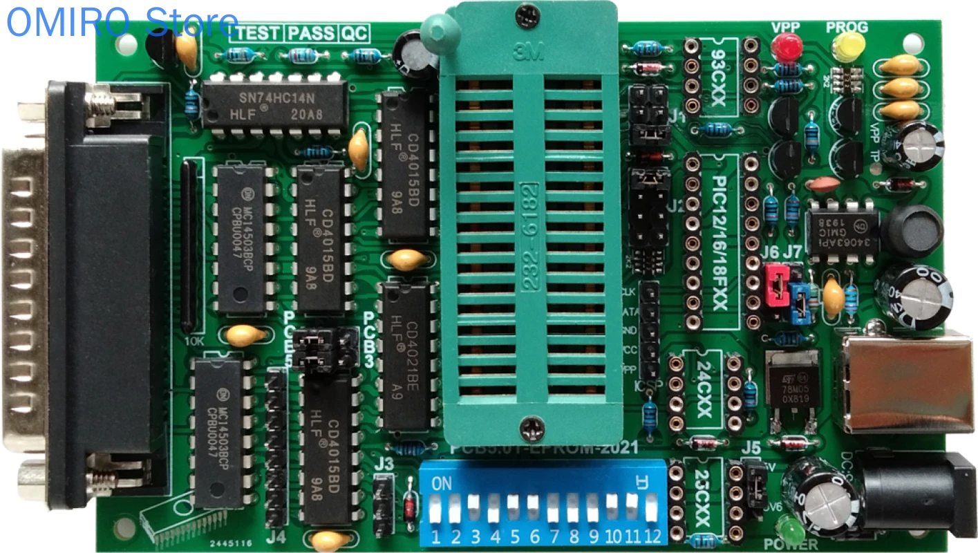 

PCB5 Multifunctional Programmer Willem Burner EPROM FLASH MICROcontroller Mainboard BIOS Writing