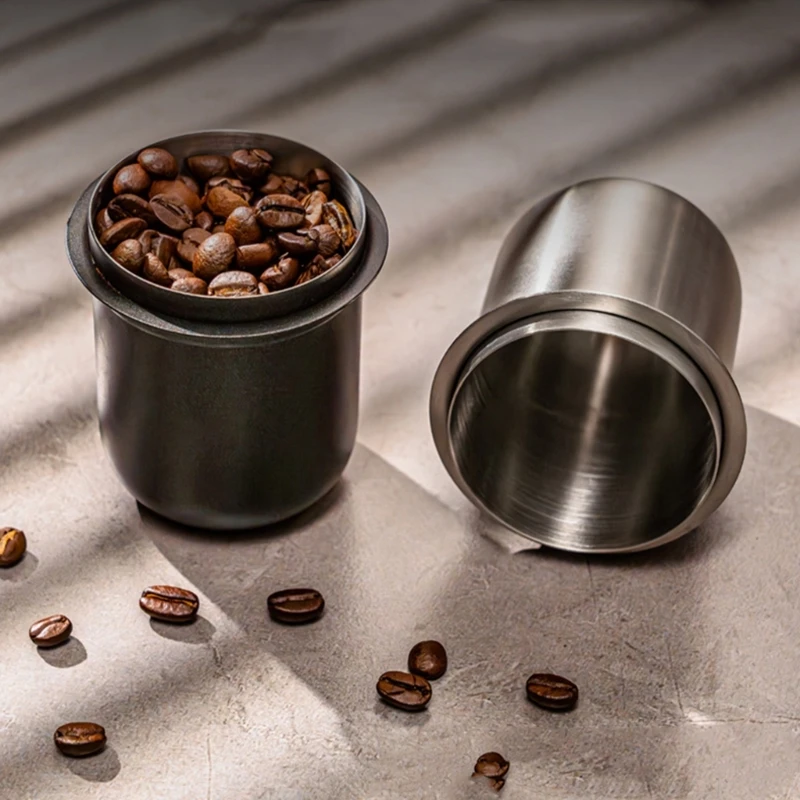 Espresso Powder Cup Dosing Accessory Coffee Dosing Bowl Stainless Steel Texture Drop Shipping