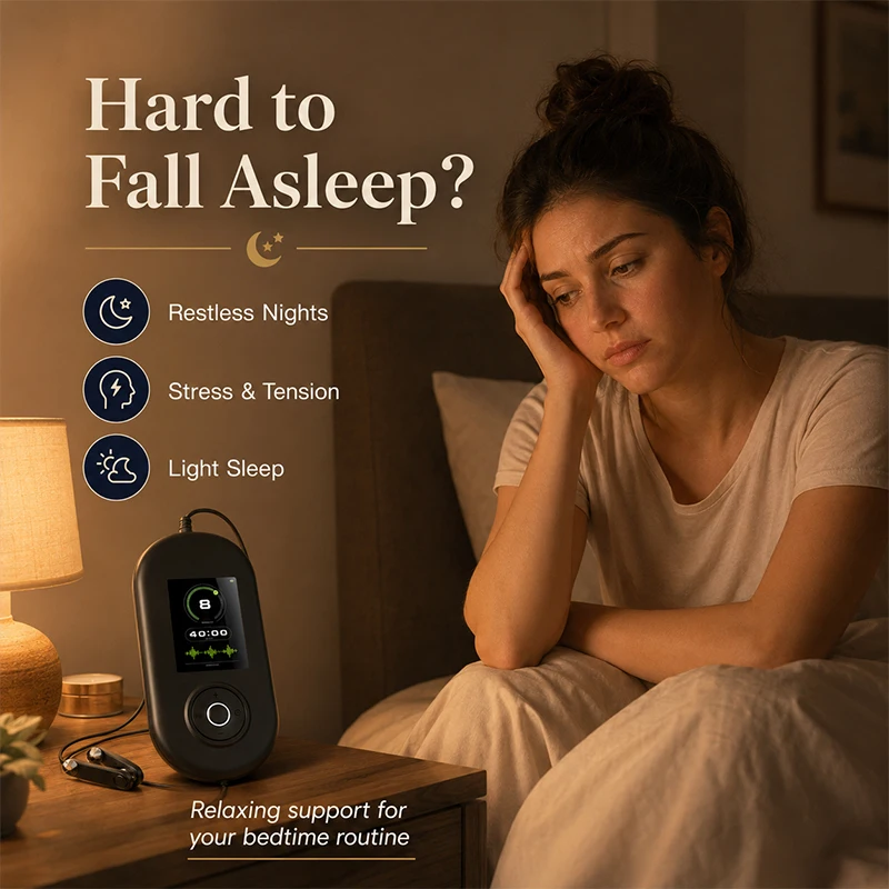 CES Micro Current Ear-Clip Sleep Aid, Improves Insomnia, 9 Adjustable Levels, Help Sleep, Relieve Fatigue, Comfort Secure Fit