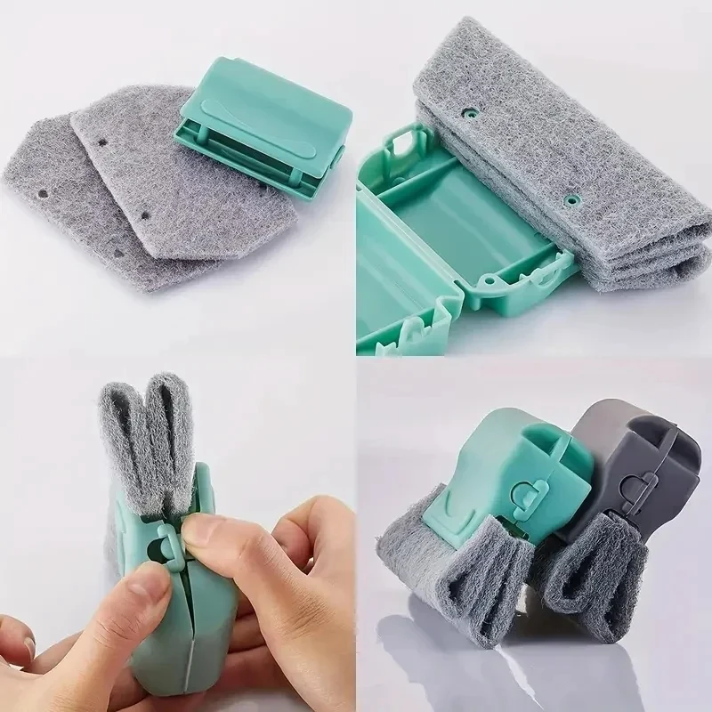 Window Track Cleaner Window Groove Cleaning Brush Tools Set for Door Groove Sliding Door Track Crevice Household Clean Tool