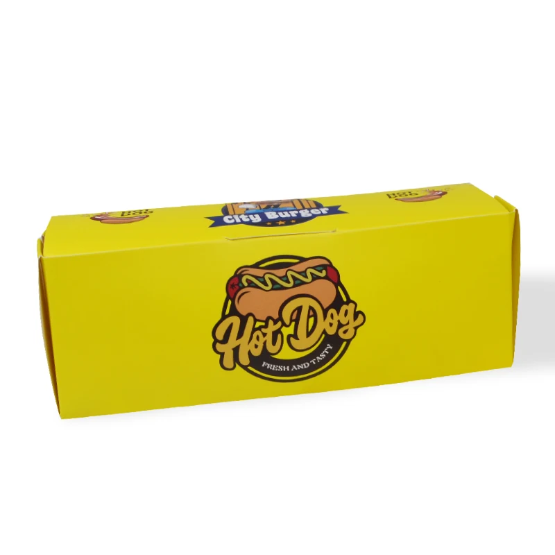 Customized productEco-friendly Custom Logo Printed Art Paper Box Hot Dog Box