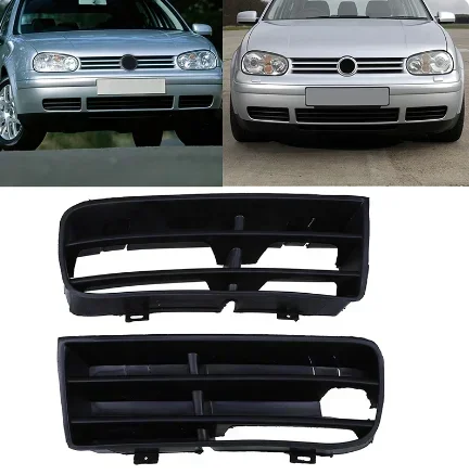 Amortecedor dianteiro luz de nevoeiro grade inferior capa acessórios do carro plástico preto apto para volkswagen golf mk4 1998 -2004 peças exteriores