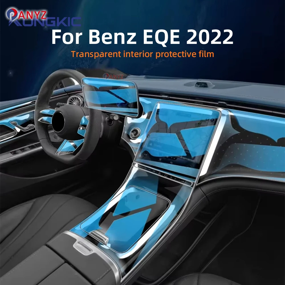 

For 2022 Mercedes Benz EQE TPU Navigation Central Control Car Film Interior Accessories Steering Wheel Panel Transparent Film