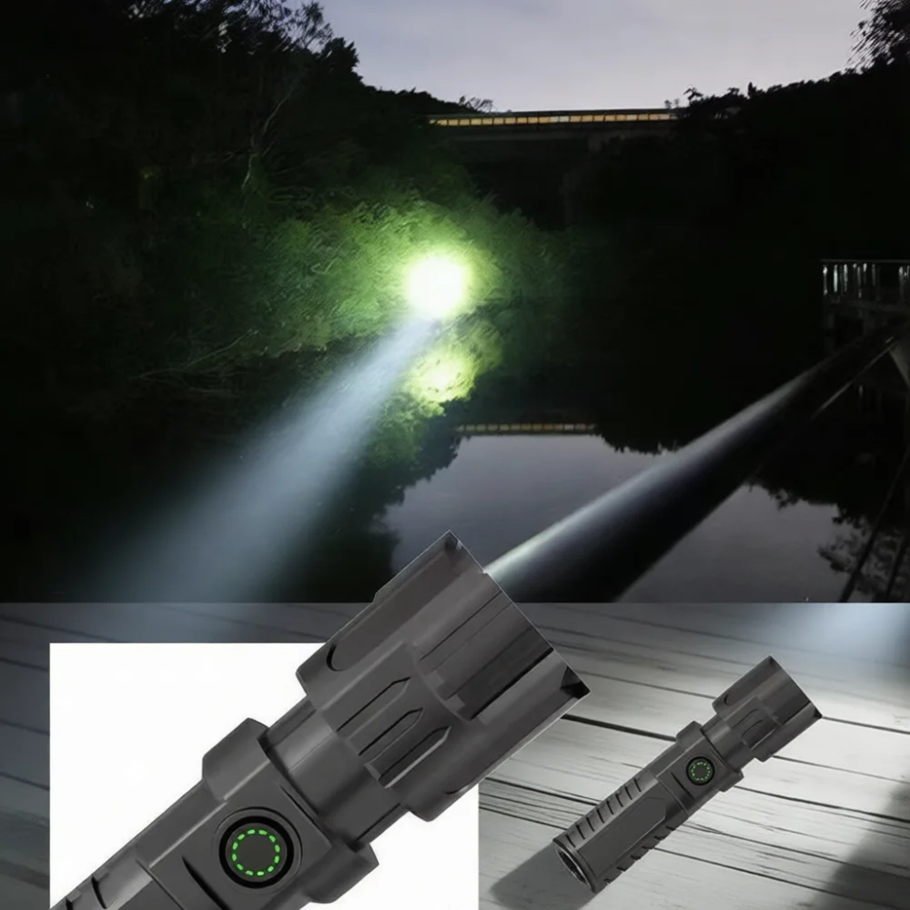 Bright Led Torch Rechargeable Zoomable Flashlight Light For Home Repair Camping Hiking Exploration Emergency Survival Tool