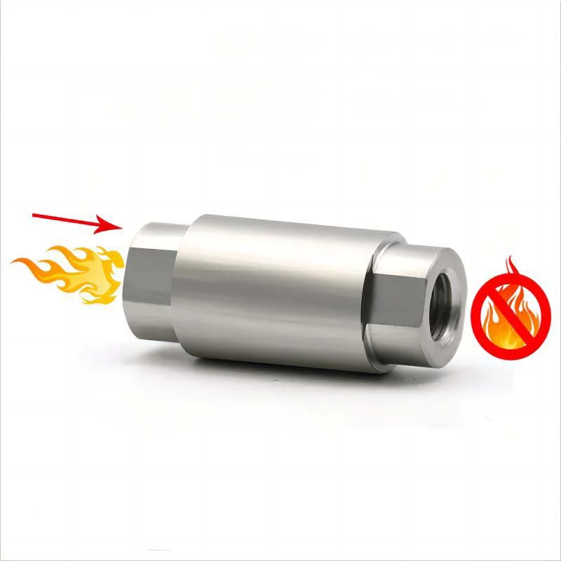 Flame Arrestor Stainless Steel Ga s Safety Devi ce Check Valve Combustible Ga s Tempering Flame Arrestor