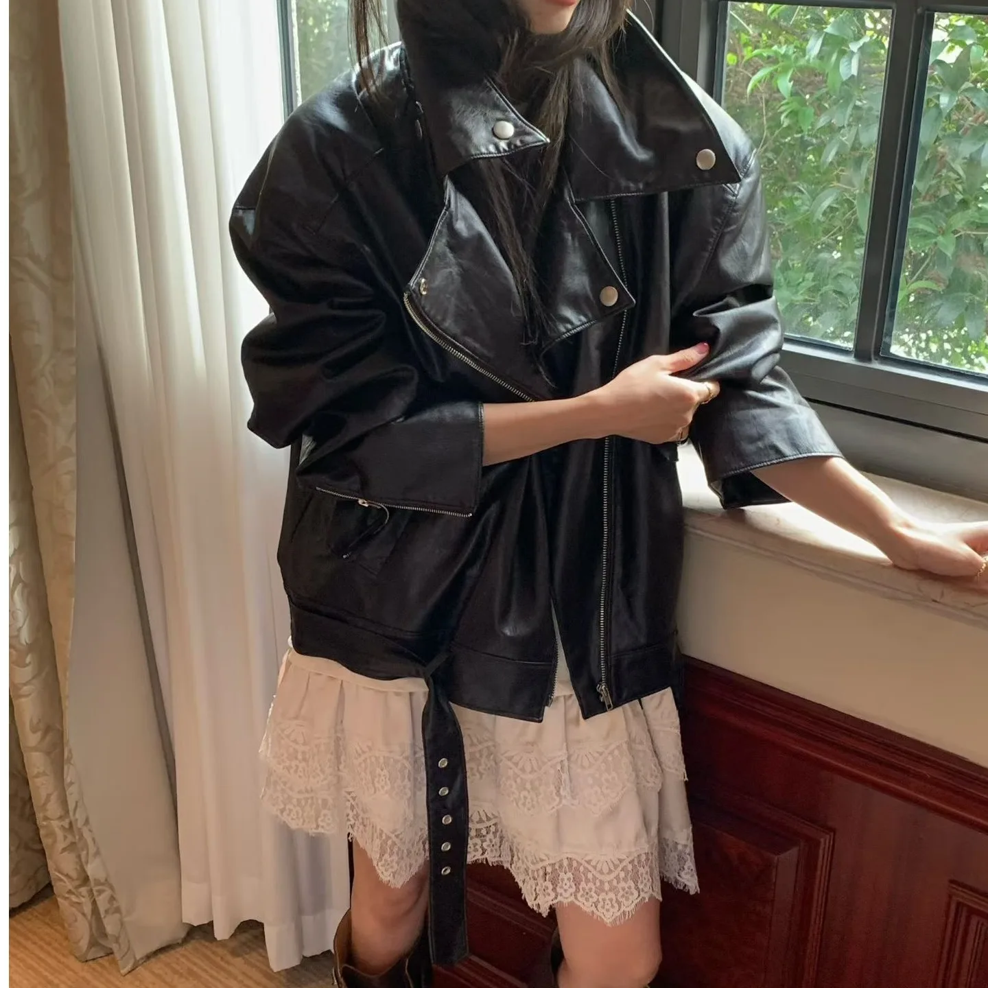 2026 New Casual Style Fashionable Versatile Leather Jacket Elegant Atmosphere Matching All Clothes Women's Fashion Outerwear